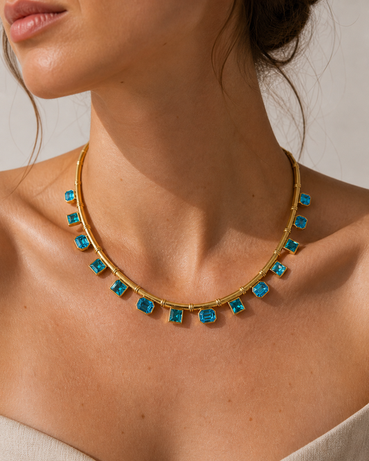 Blue Charms Necklace