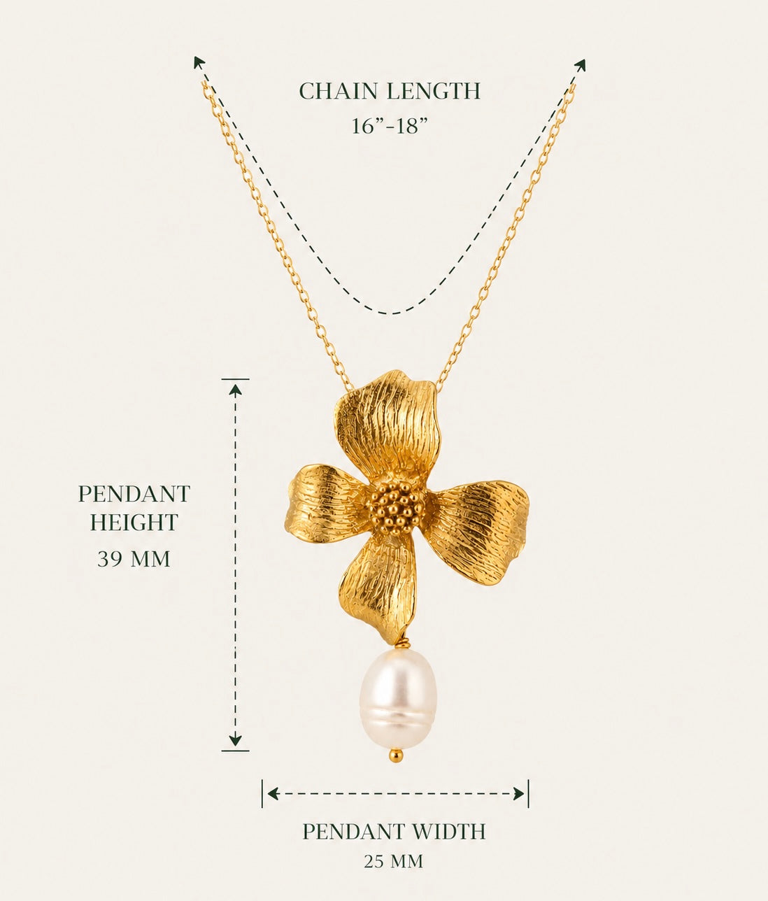 Floral Drop Necklace