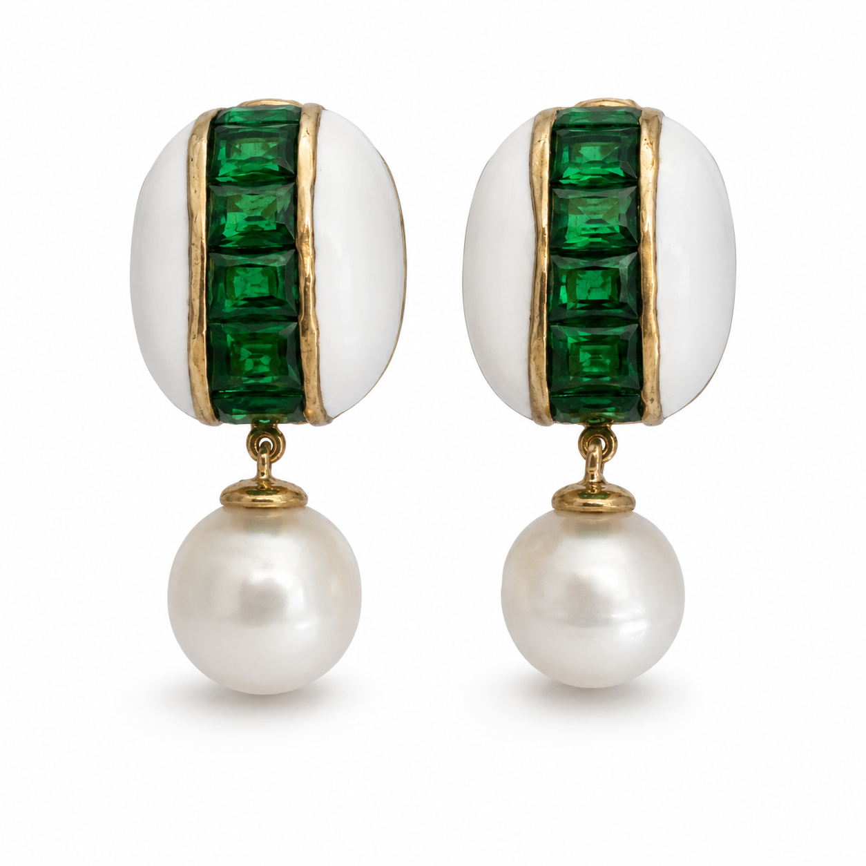 White Crown Earring
