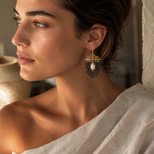 Bead Fringe Earrings