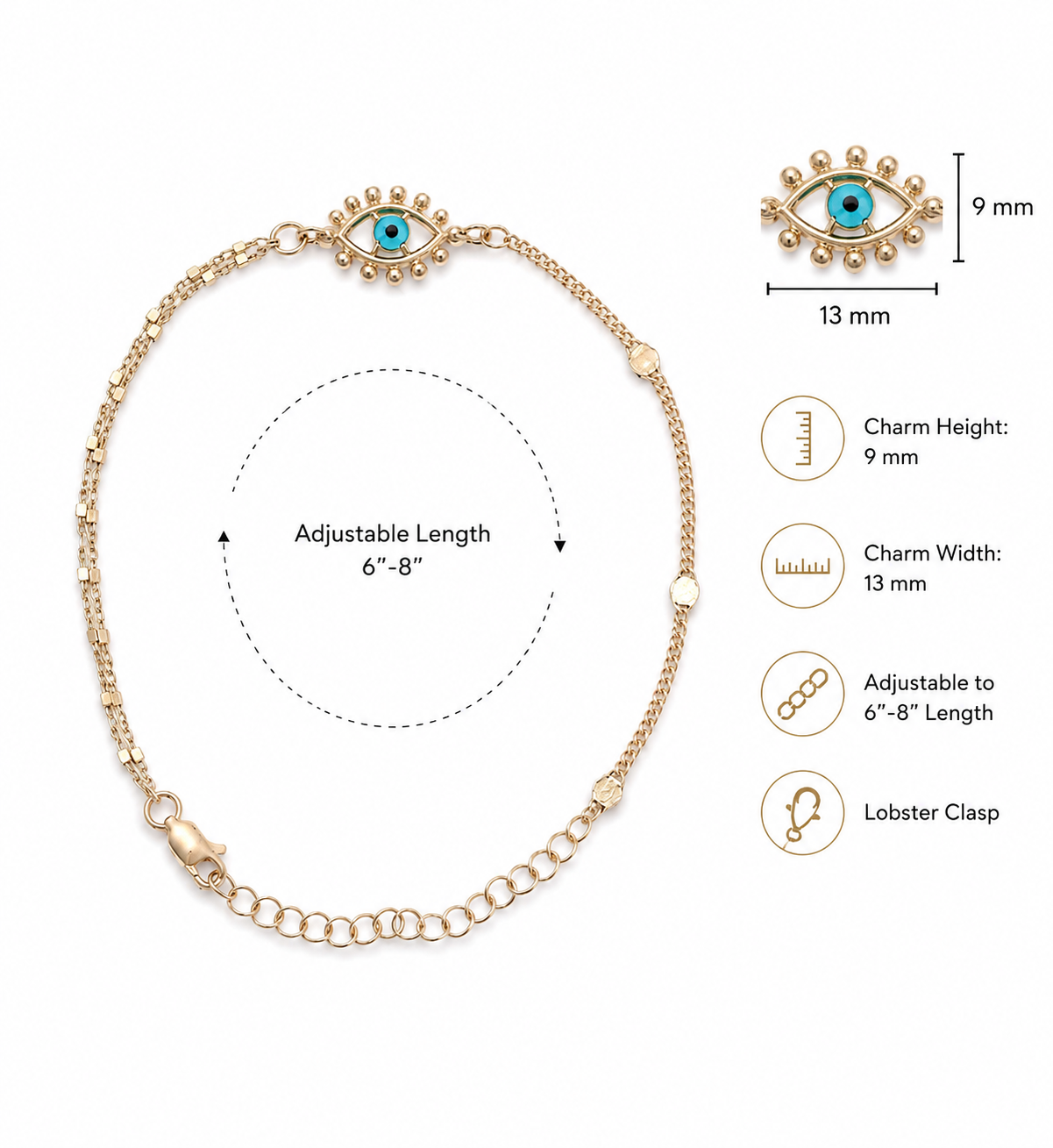 Boho Evil Eye Bracelet