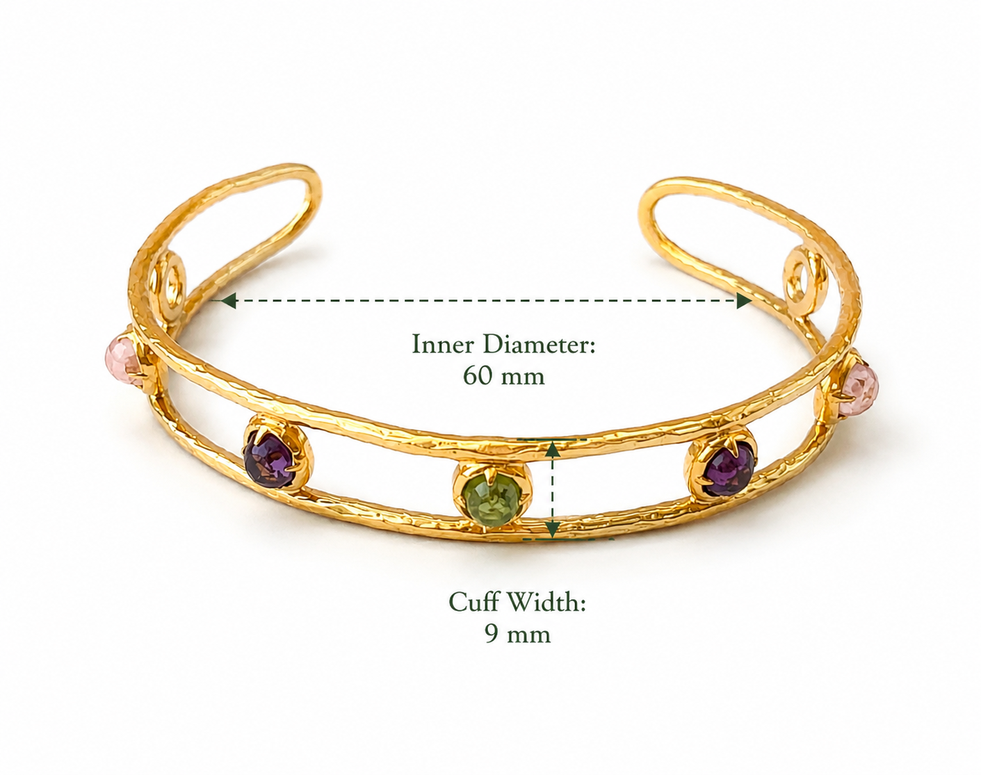 Elysia Gold Cuff Bracelet taş eksik