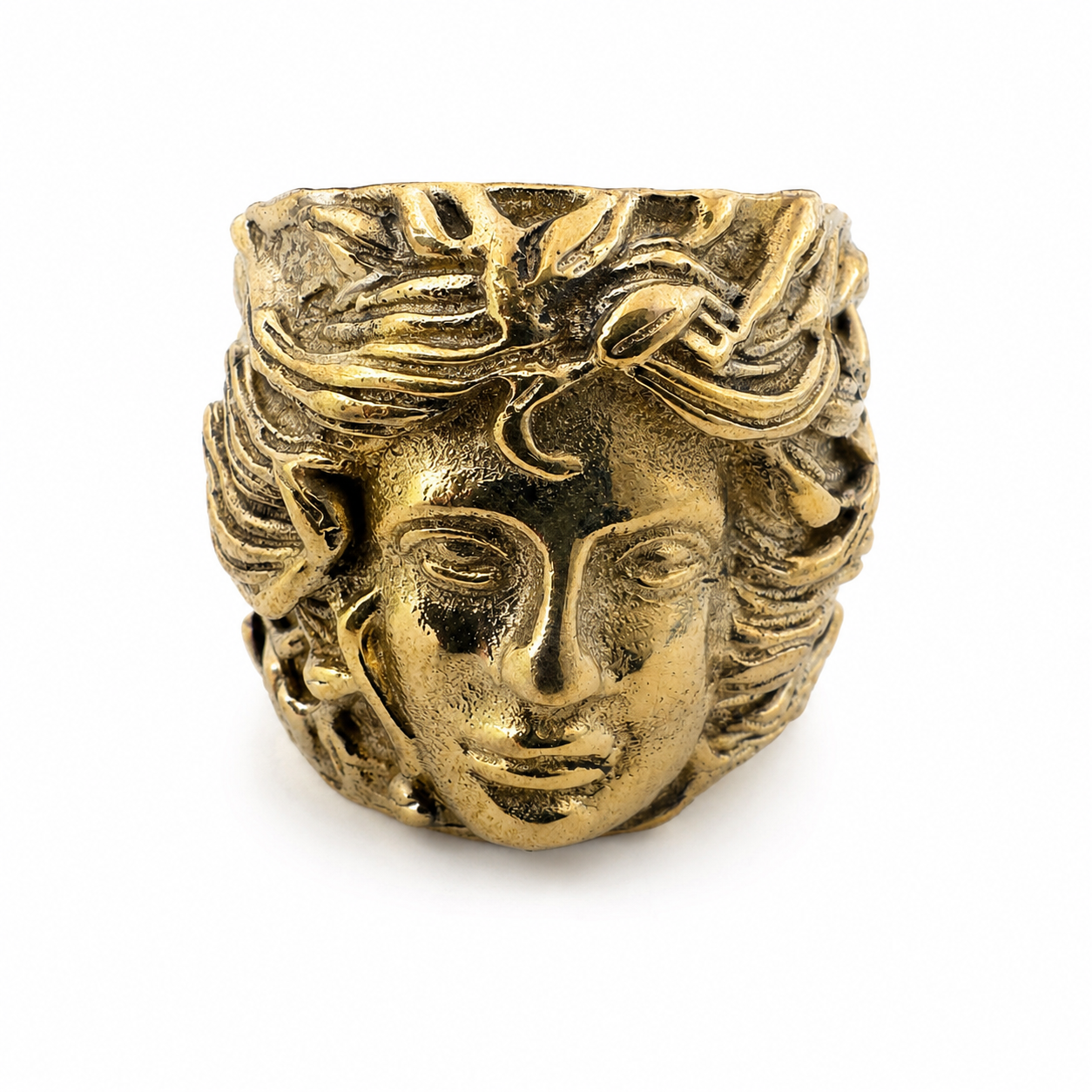 Gold Medusa Ring