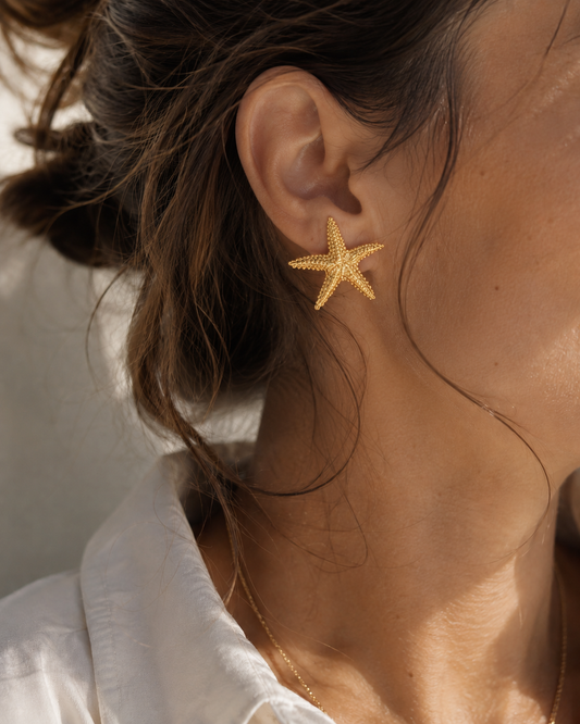 Golden Starfish Earrings