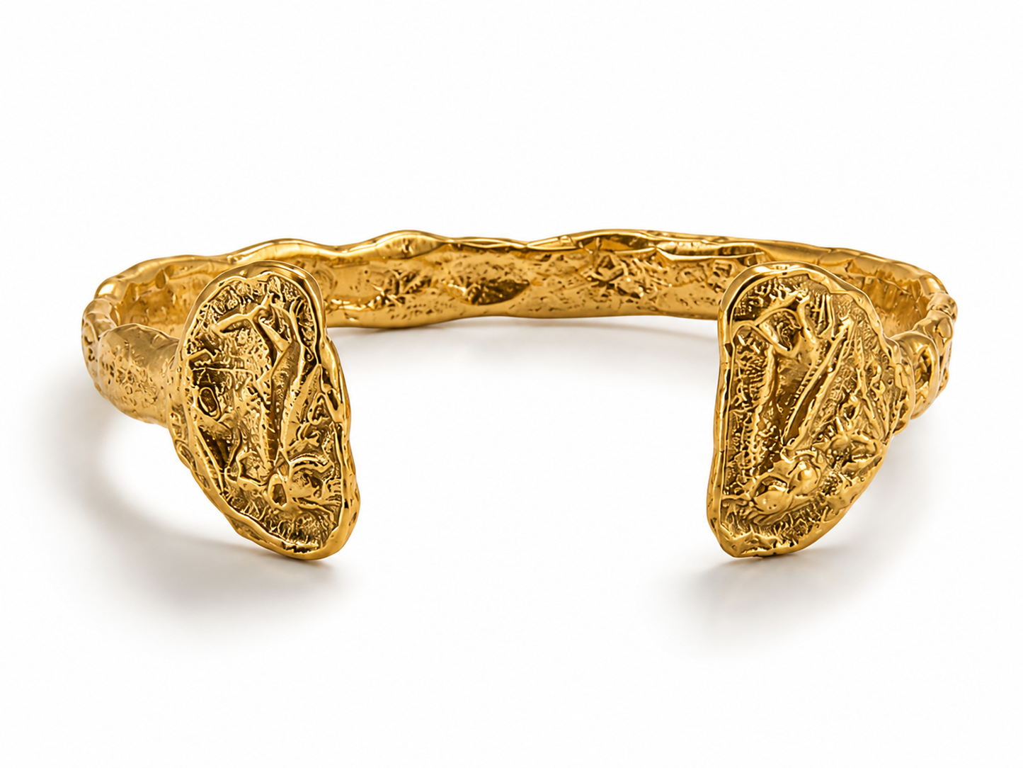 Rune Gold Cuff Bracelet