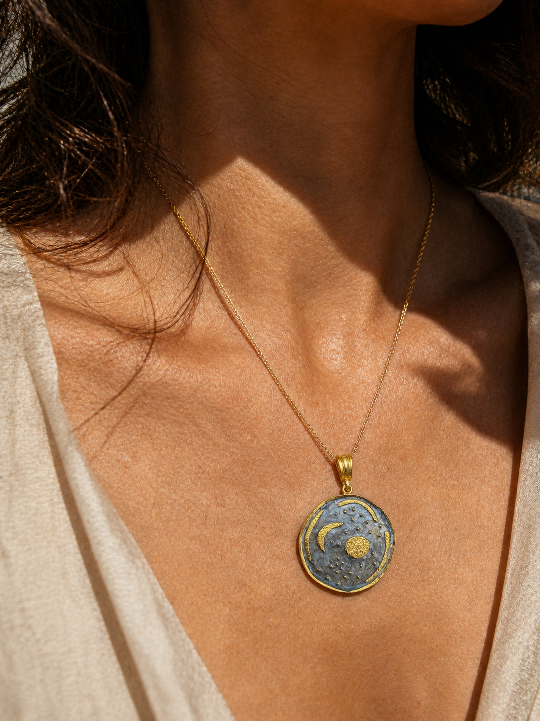 Moon in Star Necklace silver ekle