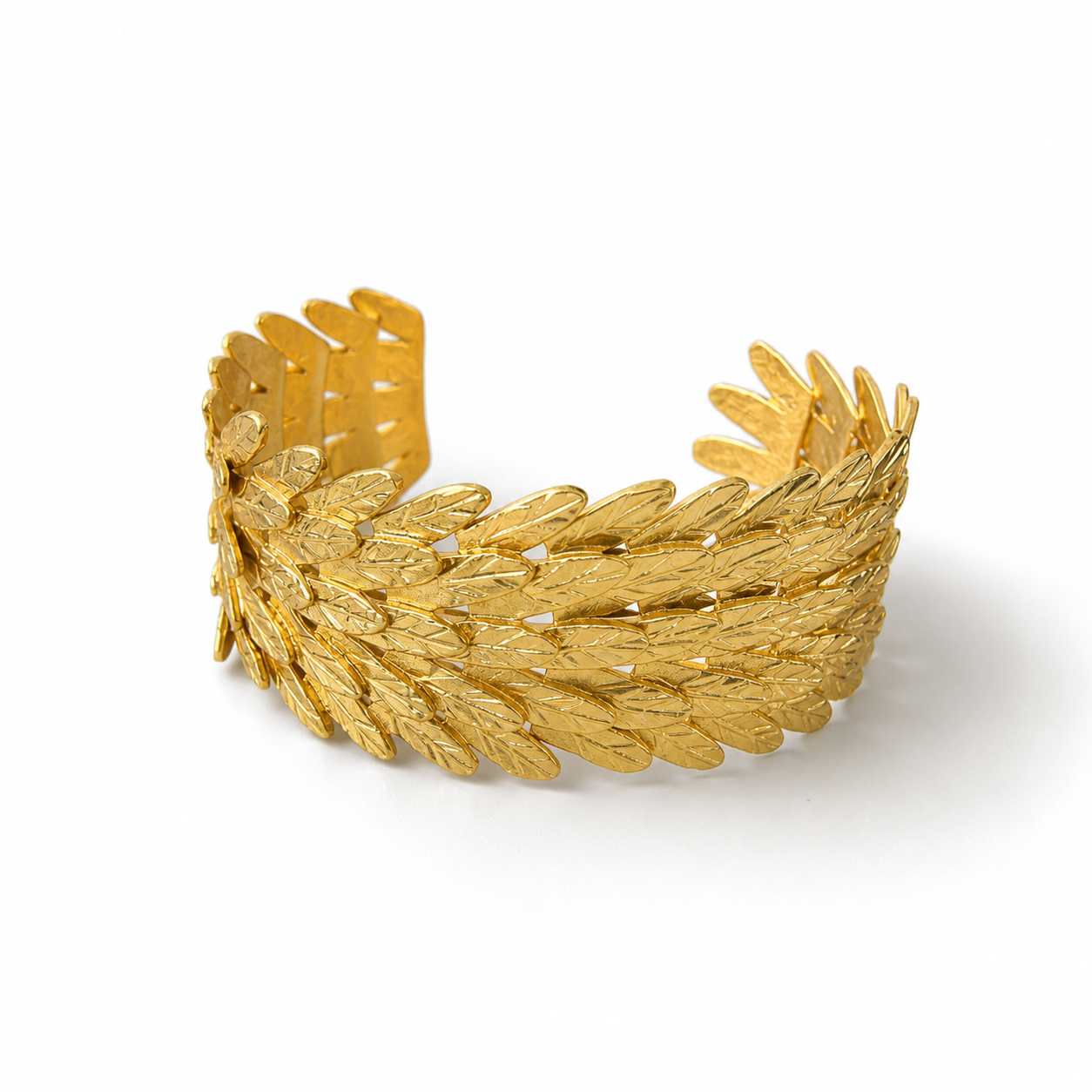 Gold Leaf Cuff Bracelet
