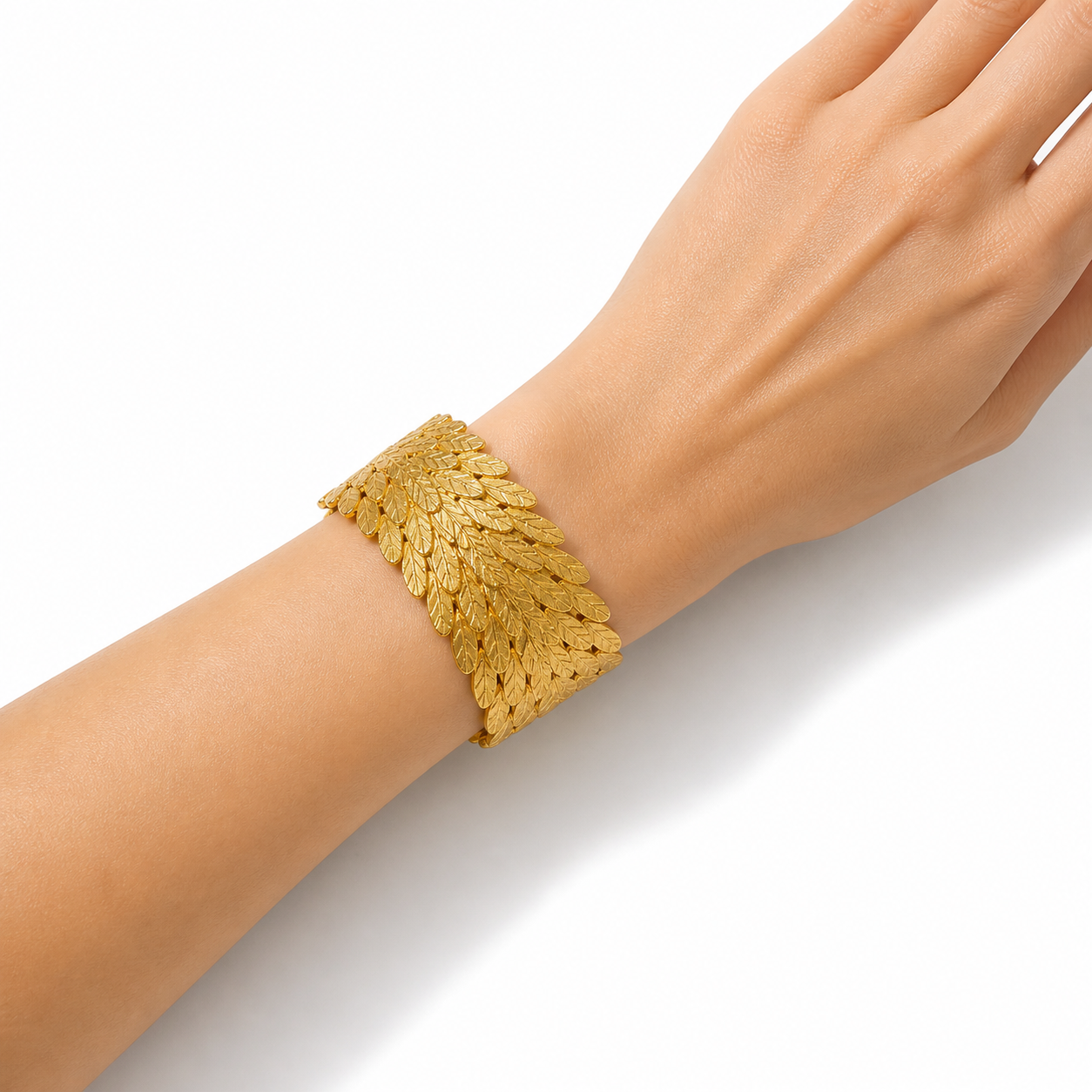 Gold Leaf Cuff Bracelet