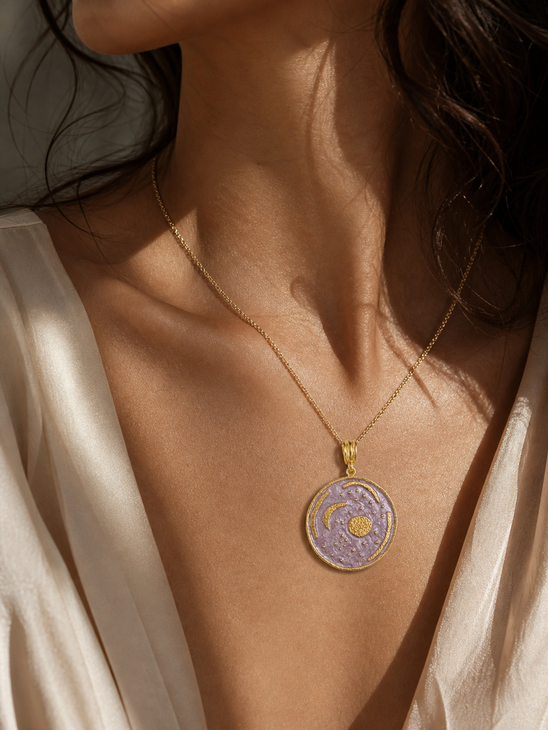 Moon in Star Necklace silver ekle