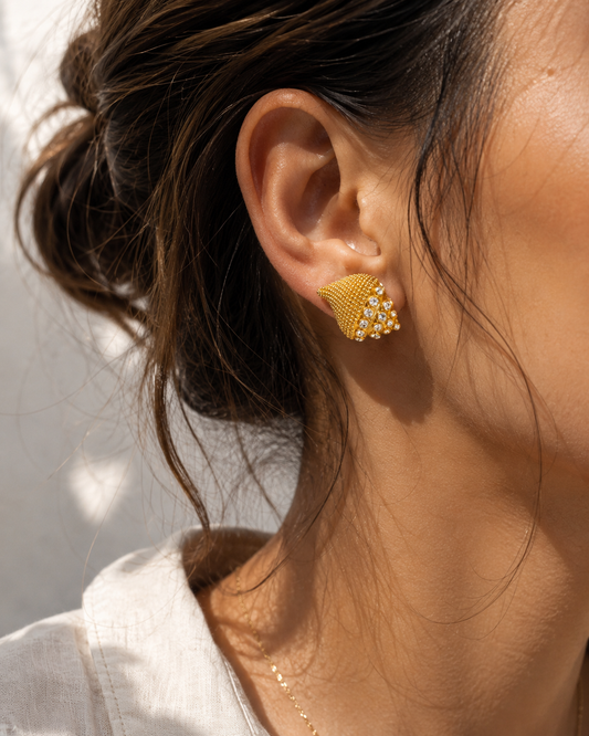 Gold Seashell Earrings