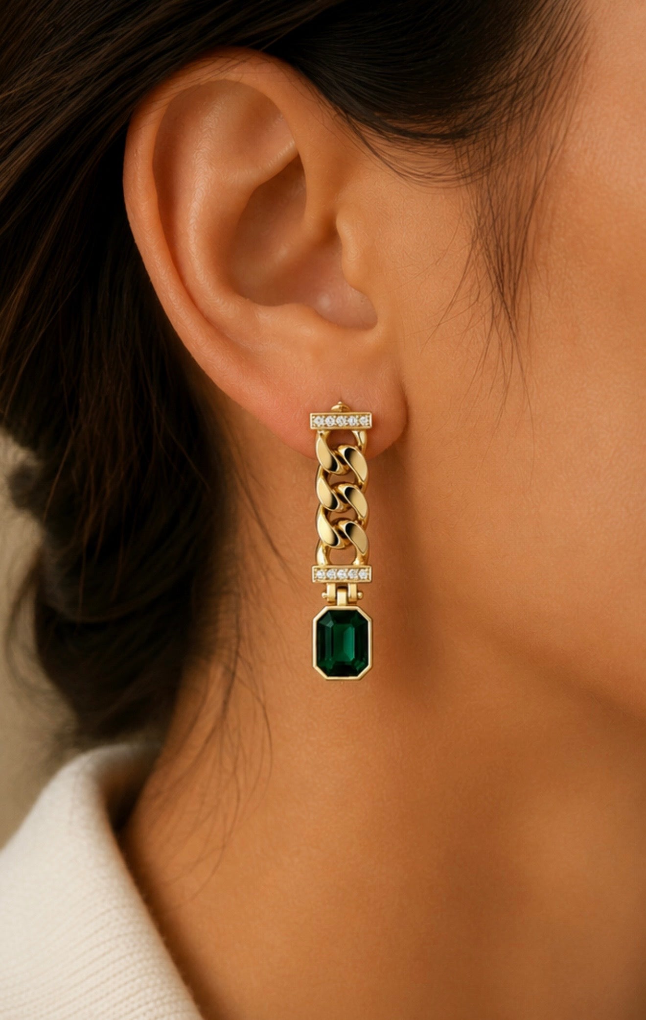 Luxury Gold Chain Drop Earring