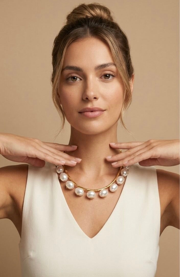 Golden Tide Pearl Necklace