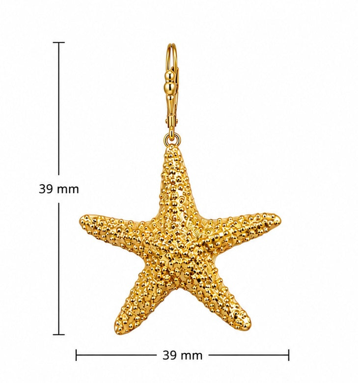 Golden Starfish Earrings