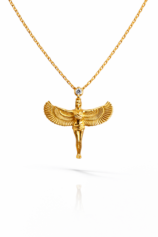 Gold-plated on a bronze necklace