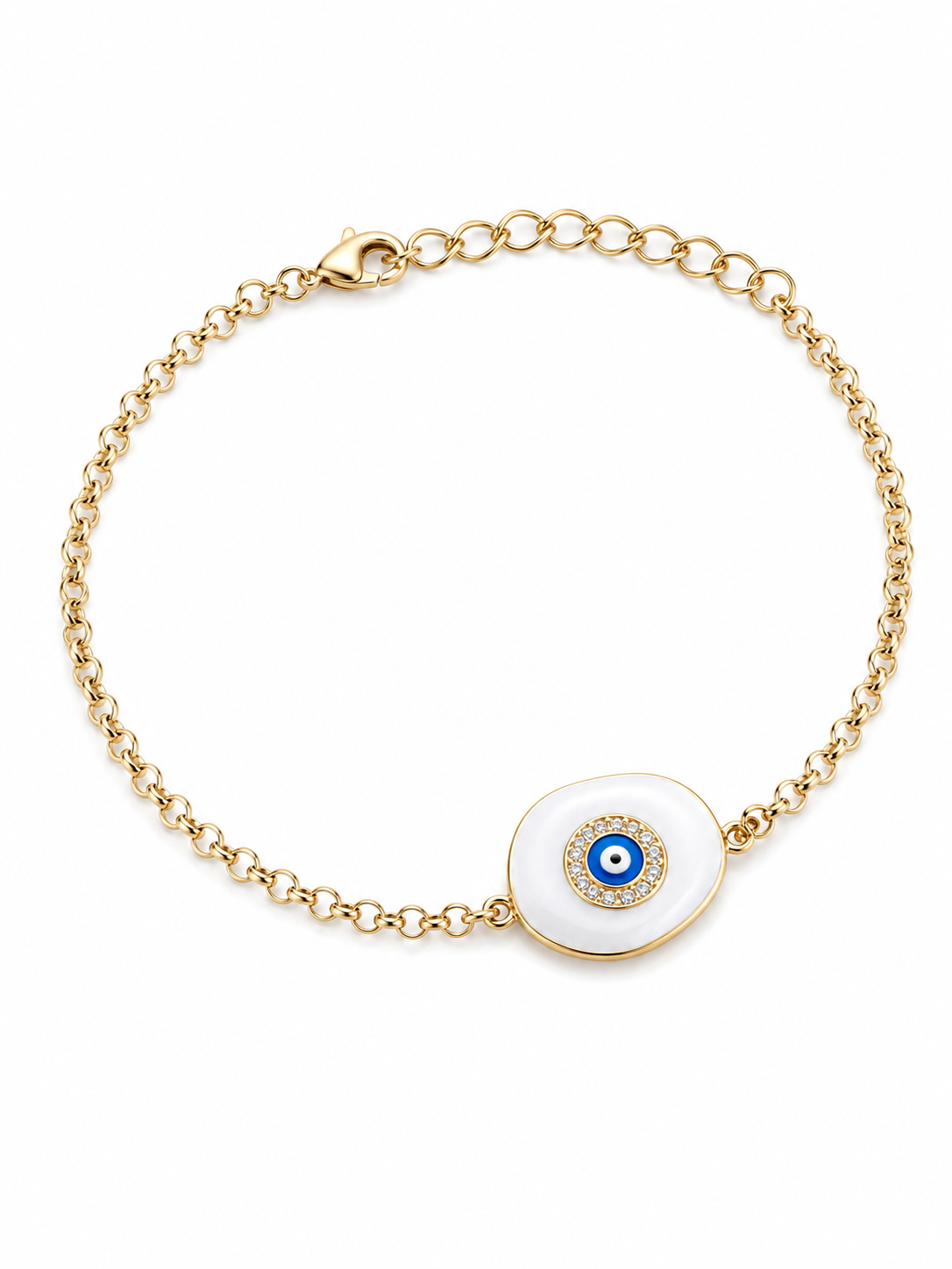 Enamel Evil Eye Bracelet