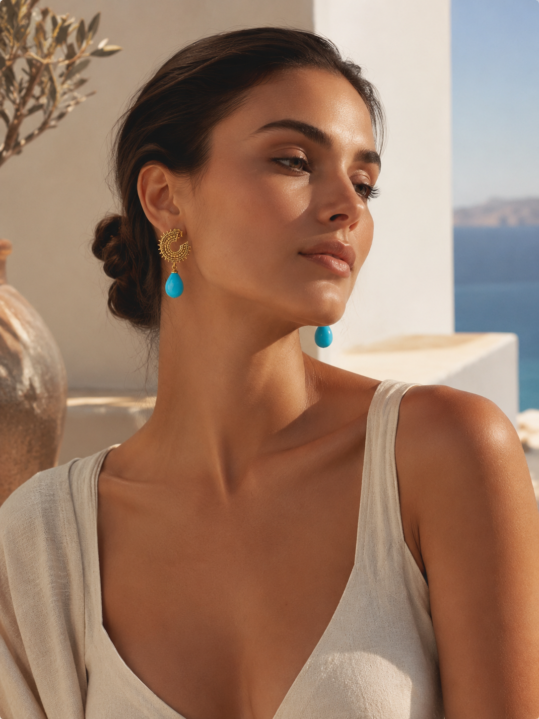 Teardrop Charm Earrings