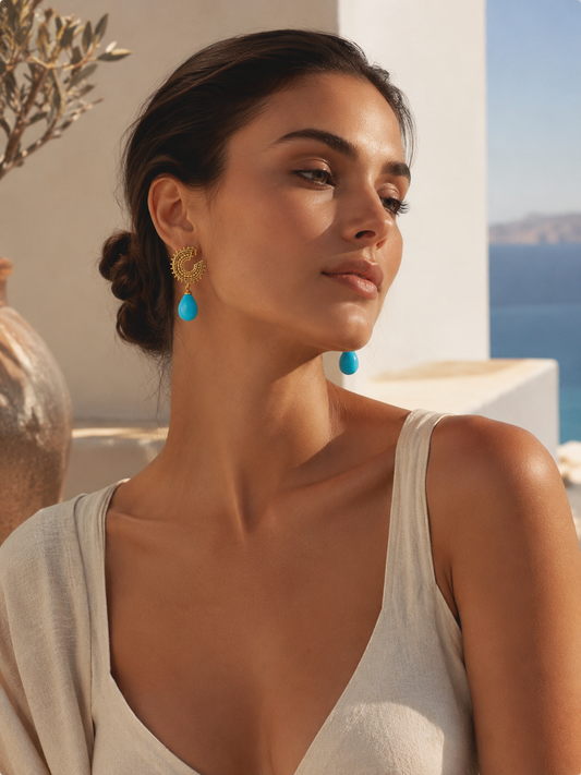 Teardrop Charm Earrings