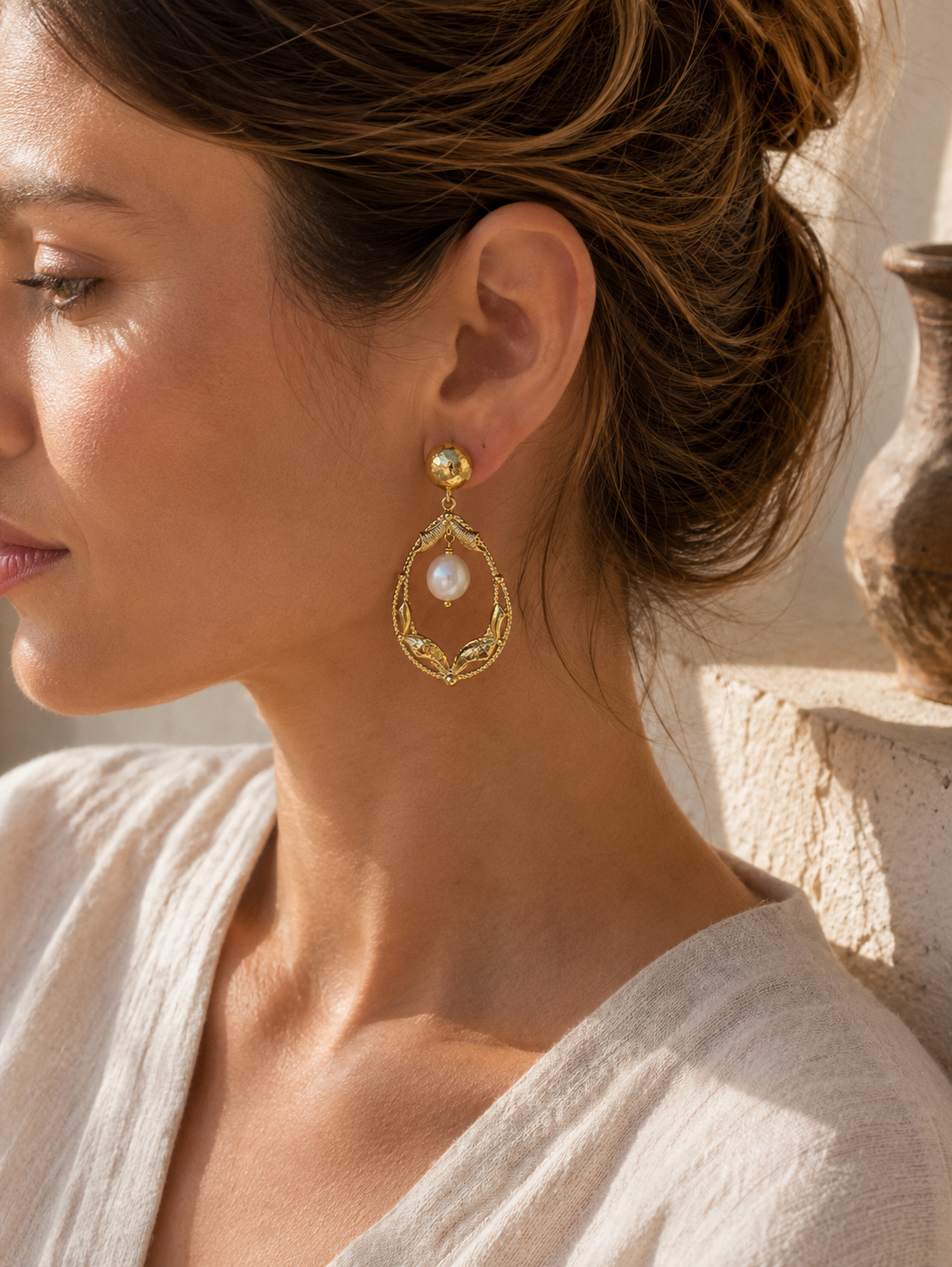 Frame Pearl Earrings
