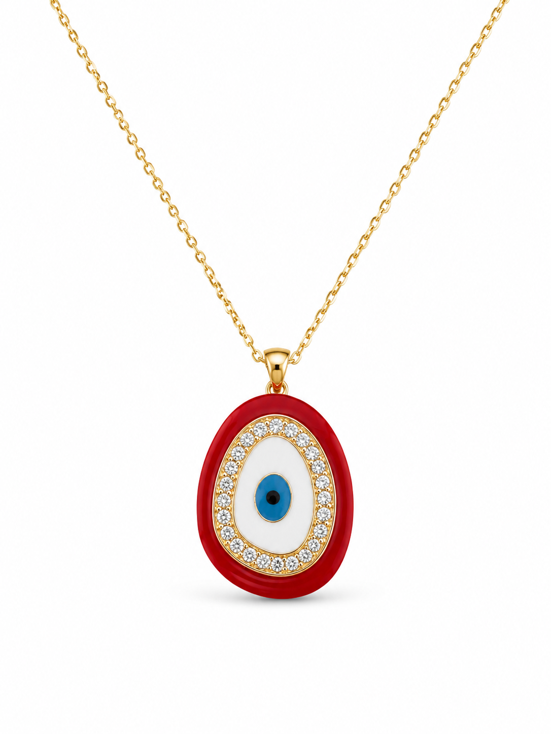 Scarlet Evil Eye Necklace