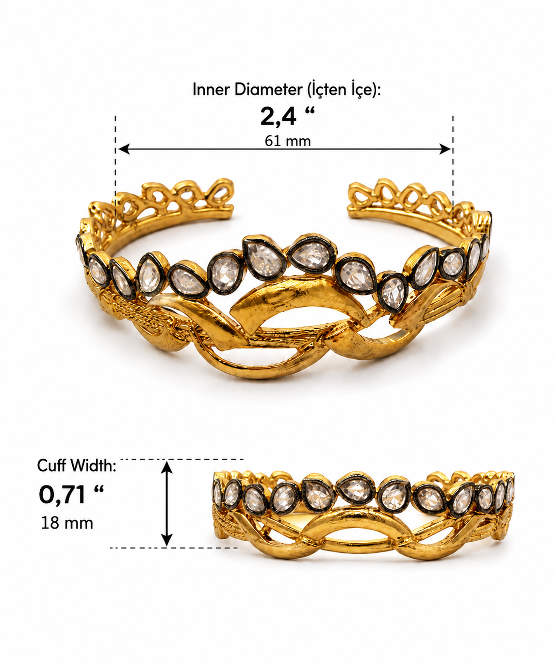 Diamond Vine Cuff