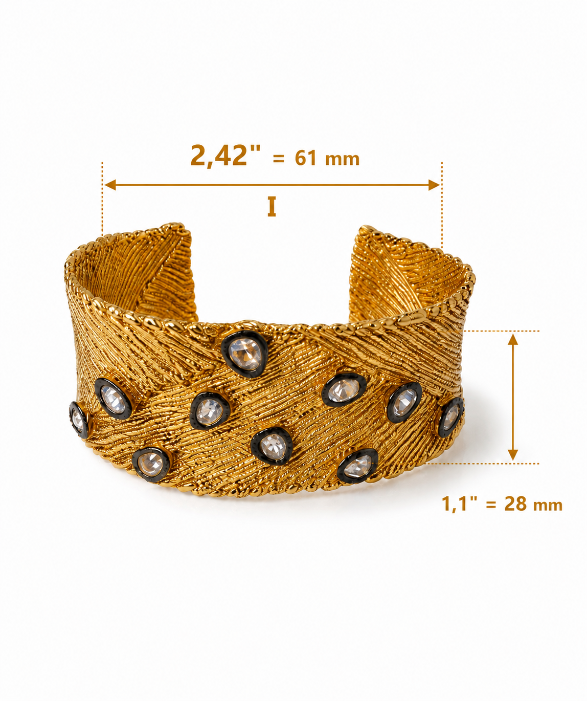 Golden Aurora Cuff Bracelet