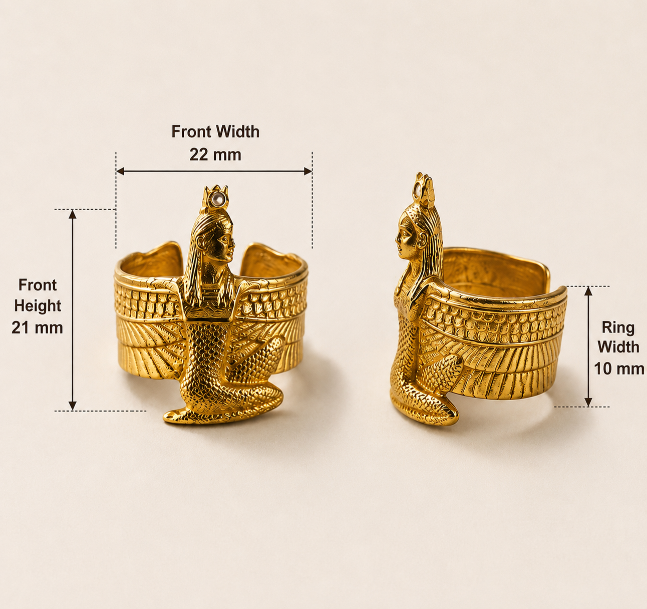 Golden Isis Ring