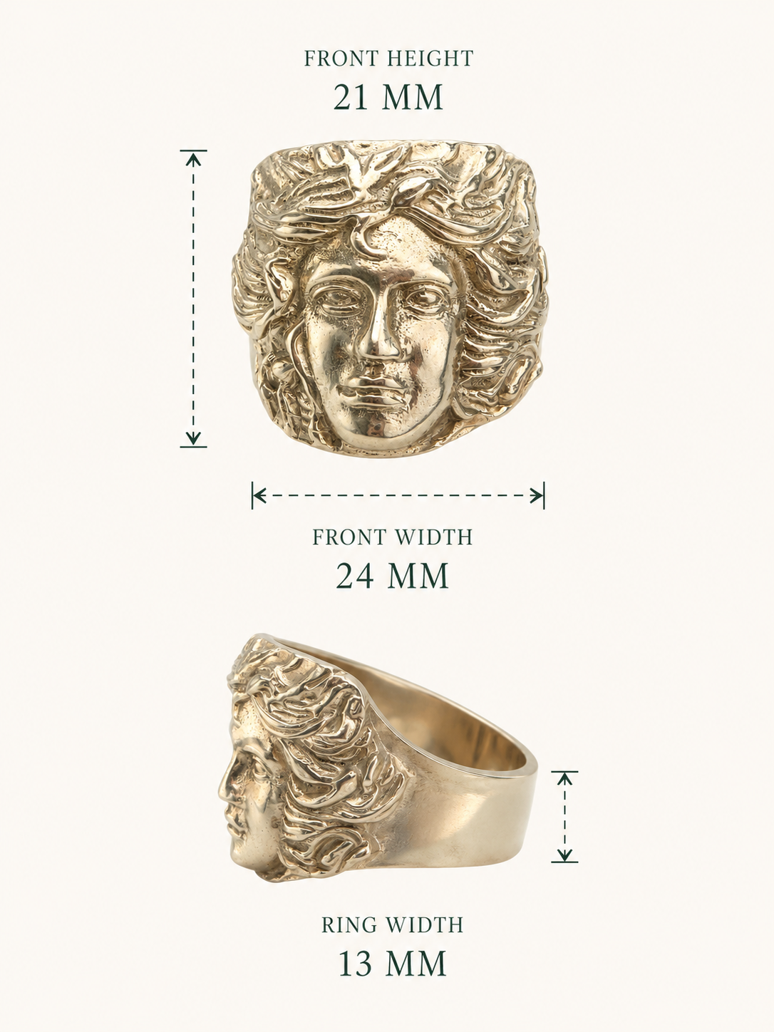 Silver Medusa Ring