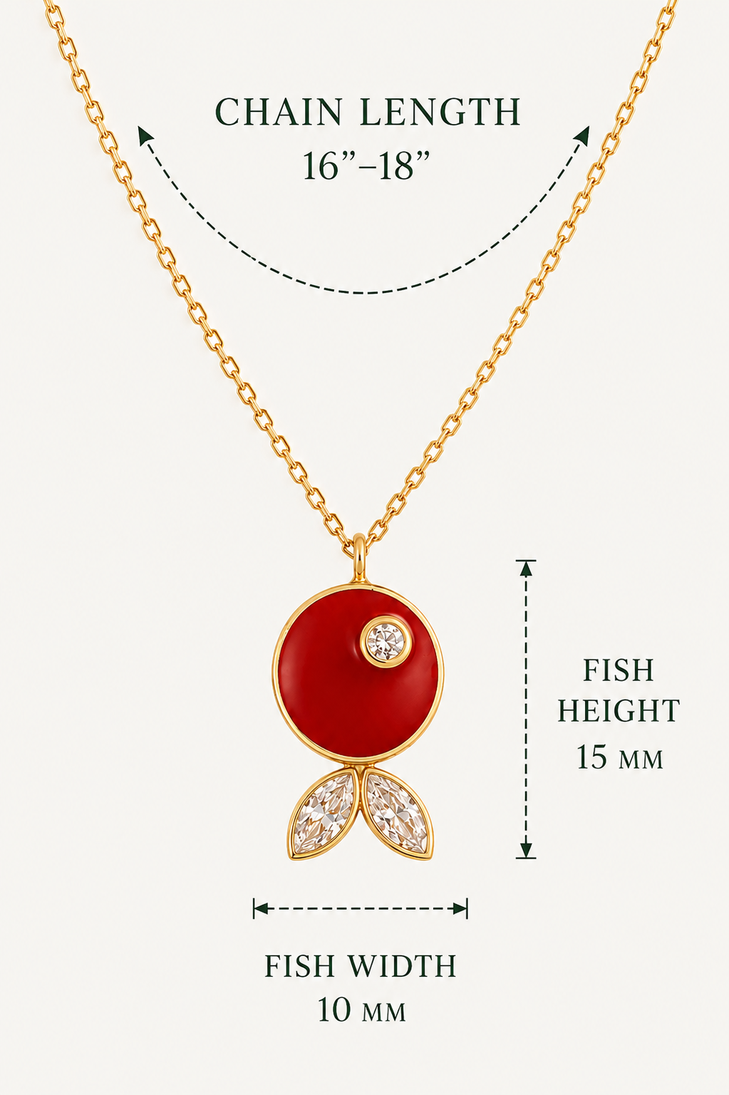Marina Fish Charm Necklace