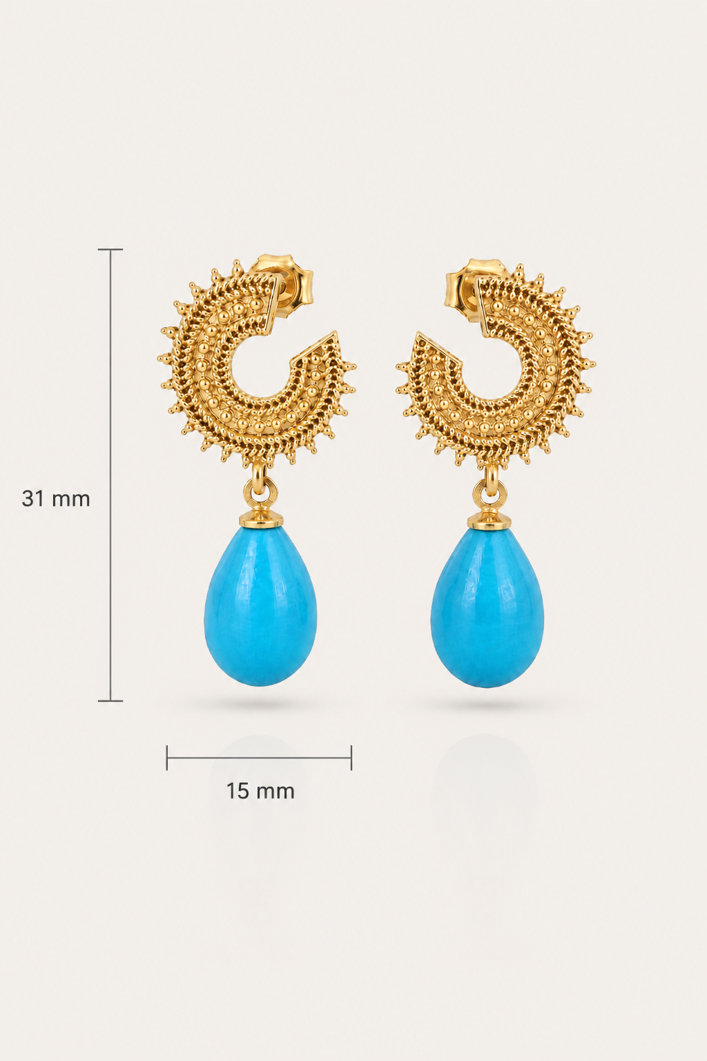 Teardrop Charm Earrings