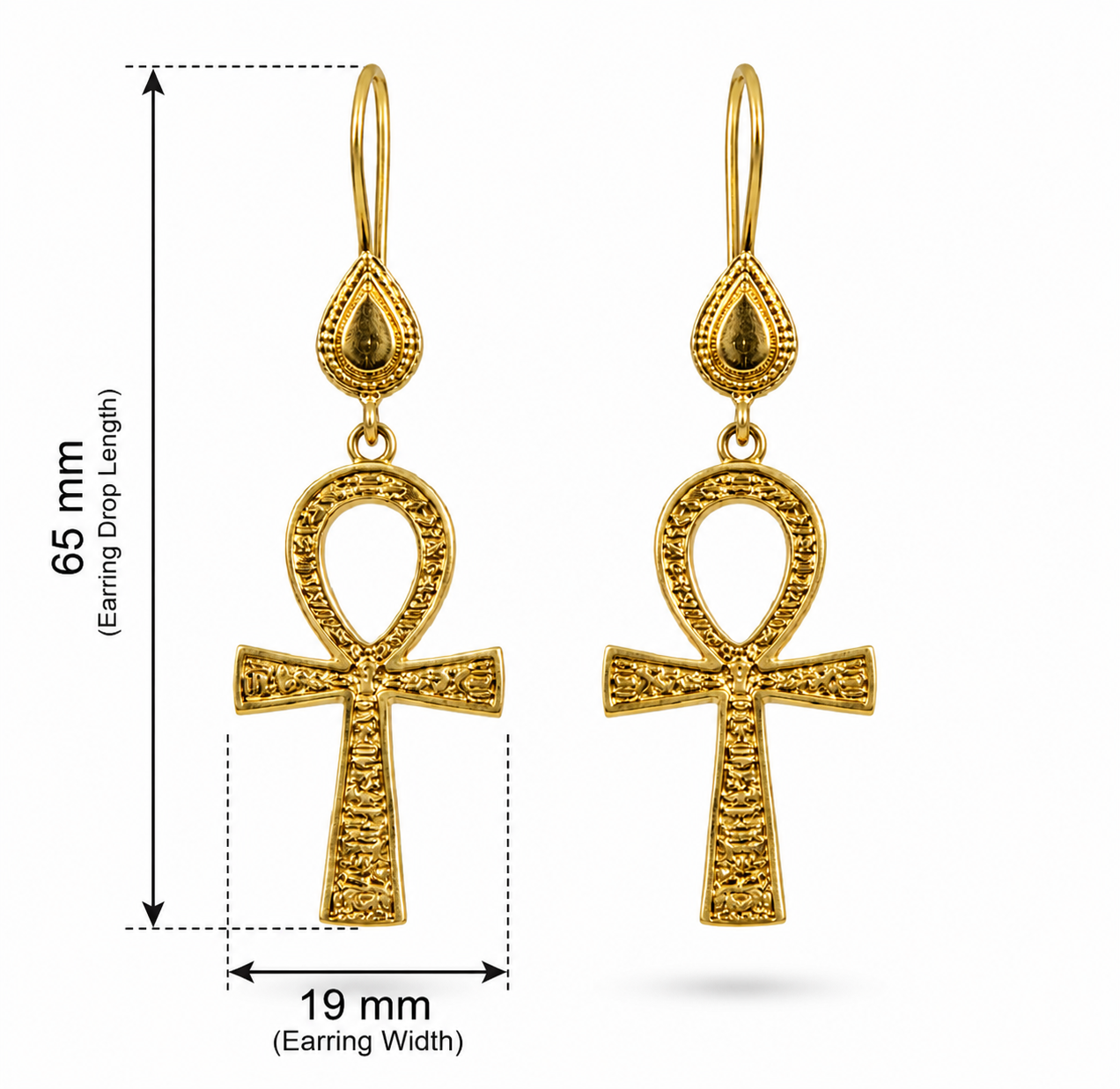 Egyptian Ankh Earrings