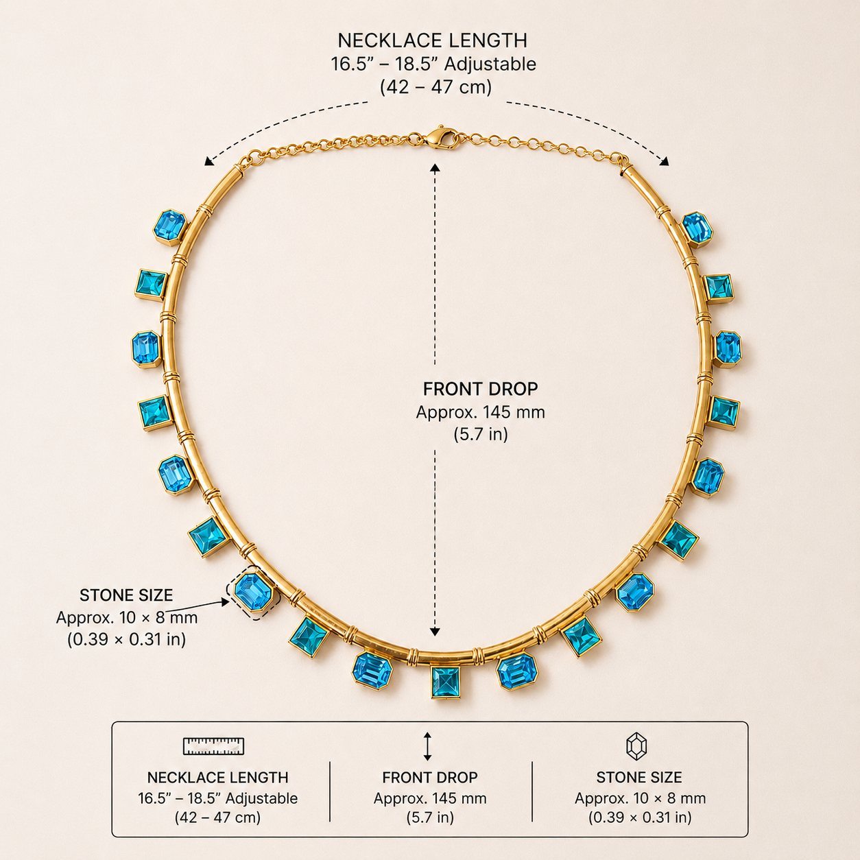 Blue Charms Necklace