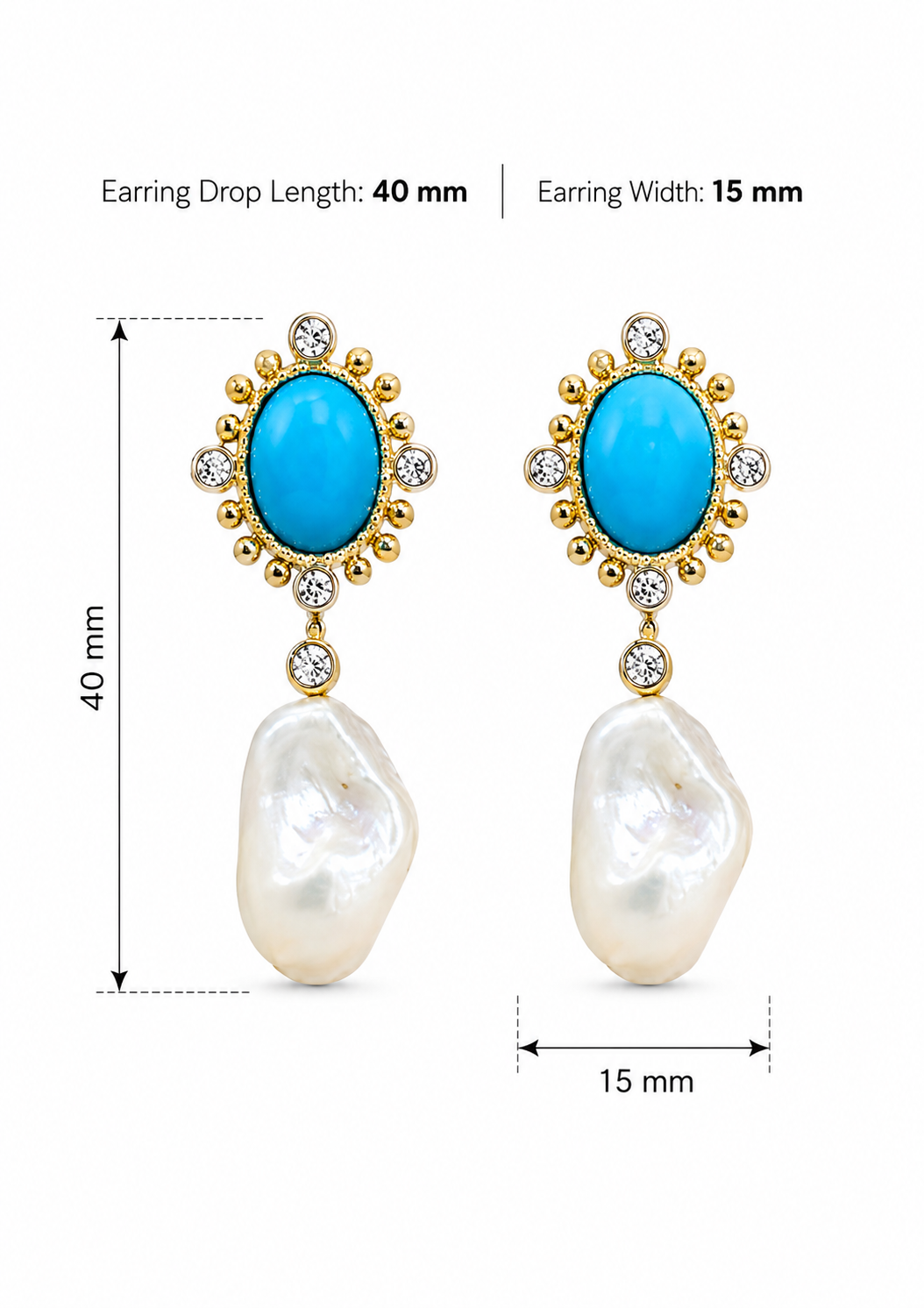 Santorini Pearl Drop Earrings